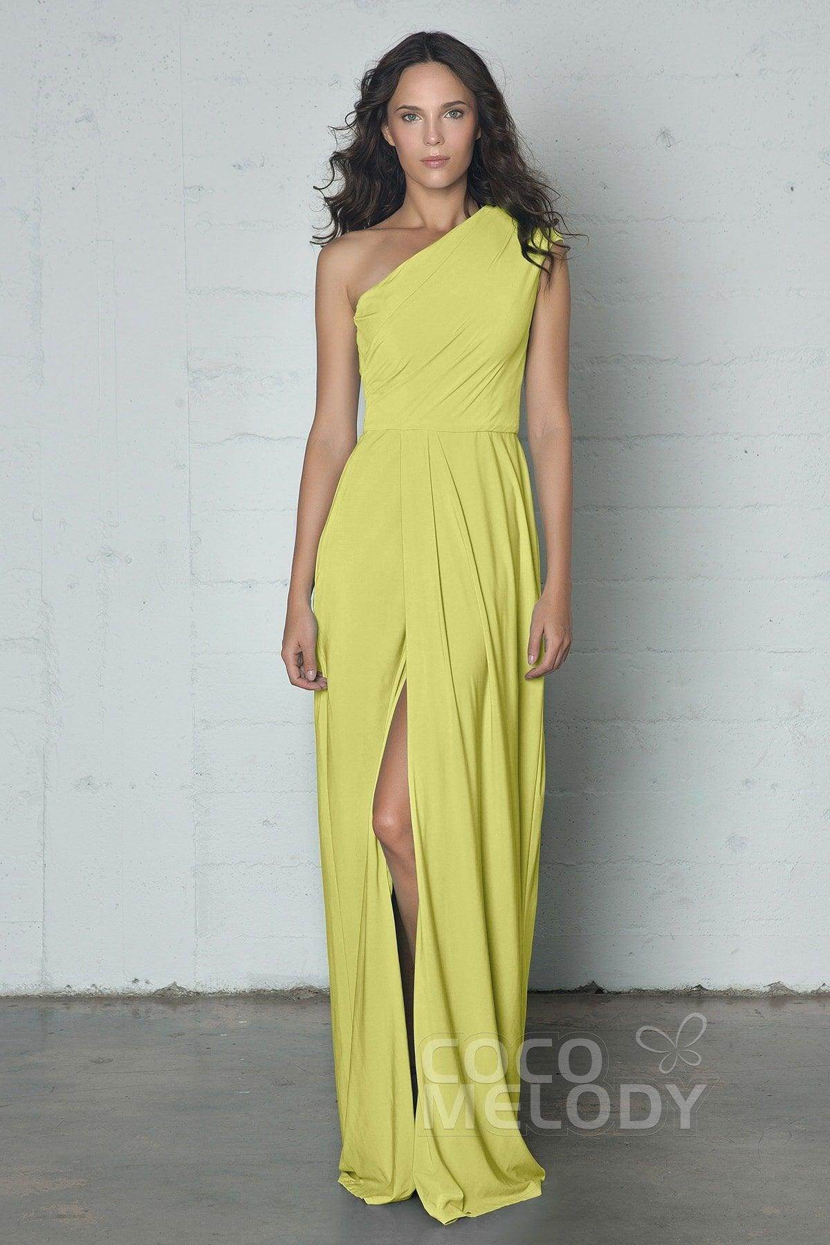 Sheath-Column Floor Length Knitted Fabric Dress COZF17010 - COCOMELODY